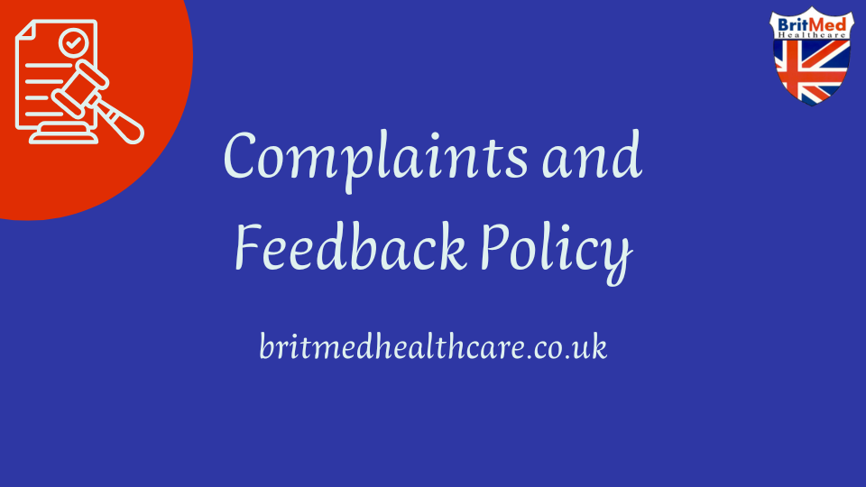 Britmed Complaints and Feedback Policy