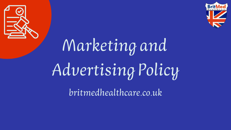 Britmed Marketing and Advertising Policy