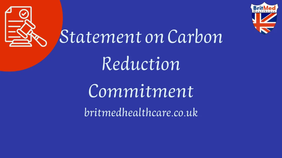 Statement on Carbon Reduction Commitment